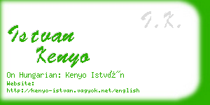 istvan kenyo business card